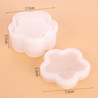 Zeshoekige Opbergdoos Epoxy Mould Kristallen Tafel Top Decoratie Pruimenbloesem Vierkante Ronde Siliconen Mal-Ronde Licht Groen