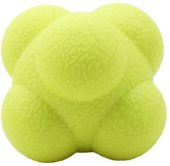 Zeshoekige Reactie Bal Siliconen Agility Coördinatie Reflex Oefening Sport Fitness Training Bal Geel