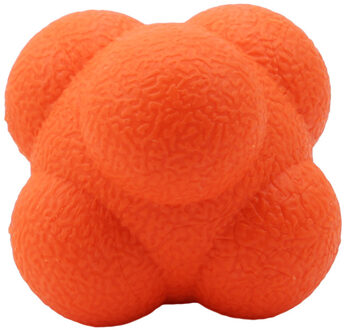 Zeshoekige Reactie Bal Siliconen Agility Coördinatie Reflex Oefening Sport Fitness Training Bal Oranje