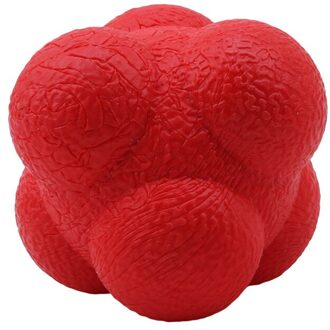Zeshoekige Reactie Bal Siliconen Agility Coördinatie Reflex Oefening Sport Fitness Training Bal Rood