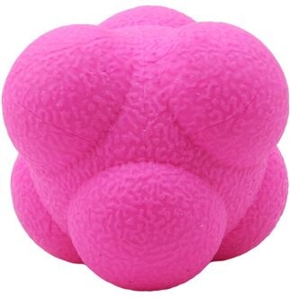 Zeshoekige Reactie Bal Siliconen Agility Coördinatie Reflex Oefening Sport Fitness Training Bal Roze