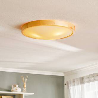 Zeus plafondlamp van hout, grenen, Ø 47 cm kiefer natuur, wit