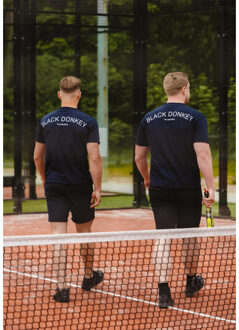 Zeus t-shirt i dark blue/white - maat L Blauw