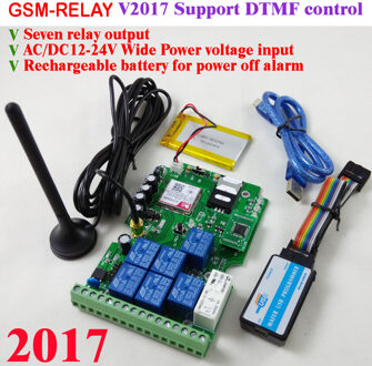 Zeven relaisuitgang GSM gate opener door Gratis Oproep of SMS commando te bedienen batterij voor stroomuitval alert