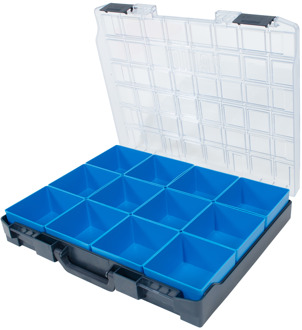 Zevim Kunststof Assortimentskoffer | 12 Inzetbakjes | Blauw - 2153306612