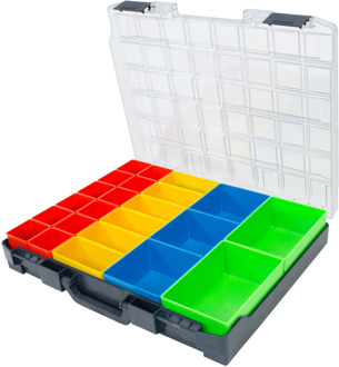 Zevim Kunststof Assortimentskoffer | 23 Inzetbakjes | Assorti - 2153306623