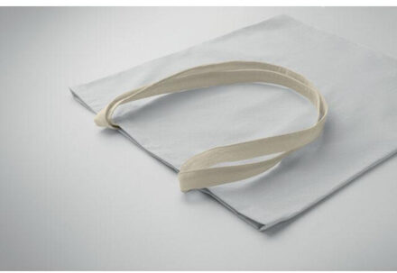 Zevra gekleurde katoenen shopper tas Wit - One size