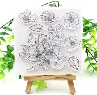 Zfparty Bloemen Transparant Clear Siliconen Stempel Voor Diy Scrapbooking/Fotoalbum Decoratieve Duidelijke Stempel