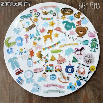 Zfparty Hello Baby Die Cuts Stickers Voor Scrapbooking Gelukkig Planner/Card Making/Journaling Project 73Pcs