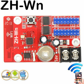 ZH-Wn wifi led controller 320*32 pixels wireless single color P10 module led moving sign control card