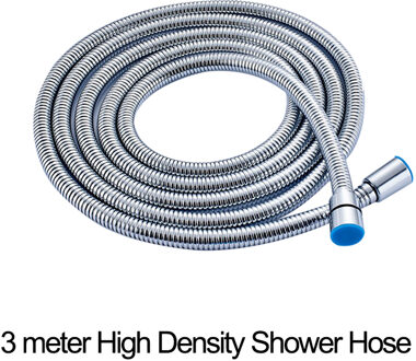 Zhangji Badkamer Douchekop Slang Houder Set 1.5M Chrome Plated 2 Meter Commen Pijp Met Geen Boor Beugel Douche hoofd Accessoire 3 meter zilver