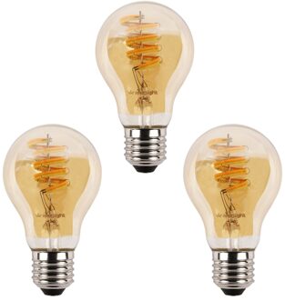 Zigbee e27 spiraal filament lamp dual white a60 amberkleurig - voordeelset van 3