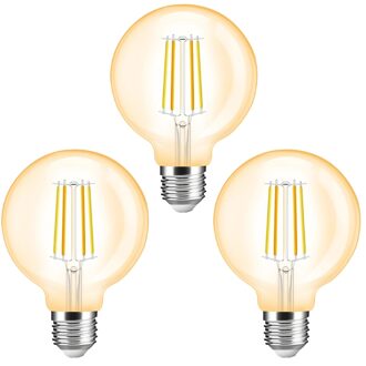 Zigbee led filament lamp dual white 7w e27 fitting amberkleurig - voordeelset van 3