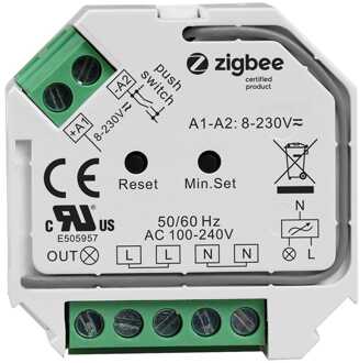 Zigbee Mini LED dimmer/ontvanger - Draadloos - maximaal 400 Watt Wit