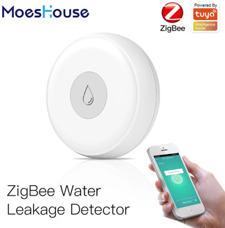 ZigBee Smart Flood Sensor Water Leakage Detector Flood Overflow Alert Security Alarm System Tuya/Smart Life App Remote Control