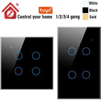ZigBee Smart Home Wall Touch Switch,Wireless Intelligent Light Switch,2 Way,APP Control,Works With Google Home Aleax,US EU UK