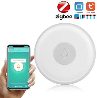 Zigbee Smart Home Water Leak Sensor Wireless Flooding Detector Water Leakage Detection Alert Water Level Overflow Alarm Tuya Sma
