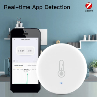 ZigBee Tuya Temperature Humidity Sensor Alarm System Devices Intelligent Home Automation Work With Tuya ZigBee Hub Sensor