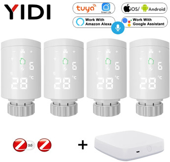 ZigBee Wifi Smart TRV Radiator Actuator Thermostatic Radiator Valve Tuya Temperature Controller Voice Remote Control Google Home