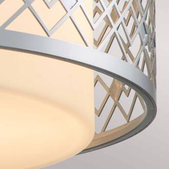 Ziggy Medium hanglamp, Ø 40 cm, zilver zilver, wit