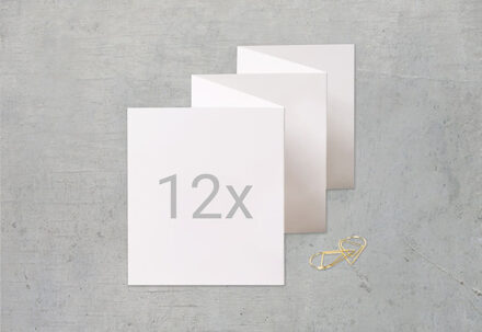 Zigzag fotokaartje Staand Gouden Paperclip - Set van 12