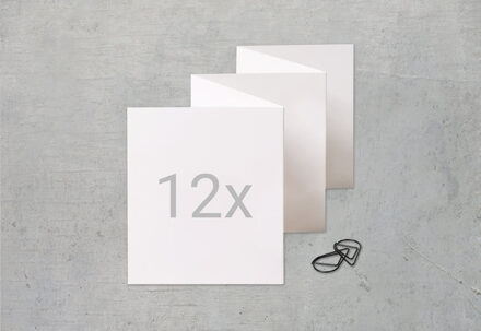 Zigzag fotokaartje Staand Zwarte Paperclip - Set van 12