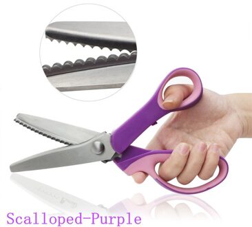 Zigzag Pinking Schaar Naaien Handwerken Kleermaker Shear Lederen Handwerk Stof Bekleding Kleermakerij Naaien Diy Gereedschap Scalloped-paars