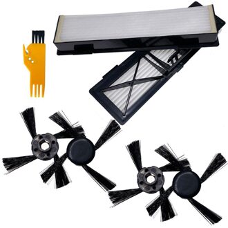 Zijborstels Hepa Filter Voor Neato Botvac D Serie D3 D4 D5 D6 D7 D70E D75 D80 D85 Robot Vacuüm cleaner Onderdelen