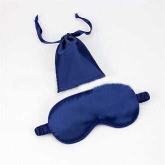 Zijde Dubbele-Side Shading Slaapmasker Slapen Eye Mask Cover Ooglap Blinddoeken Slaapmasker Gezondheid Slaap Shield Licht Eye Care Tool blauw