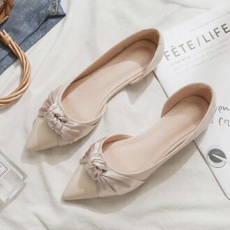 Zijde Geknoopt Casual Platte Schoenen Vrouw Lente Zomer Ademend Comfortabele Zachte Zolen Schoenen Wees Teen Ondiepe Platte Vrouwen Schoenen 6