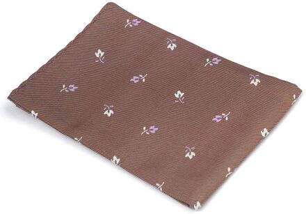 Zijde Pochet Bloem Bruin