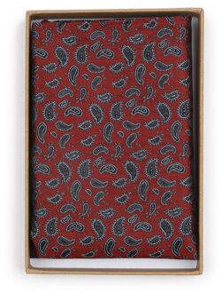 Zijde Pochet Paisley Bordeaux