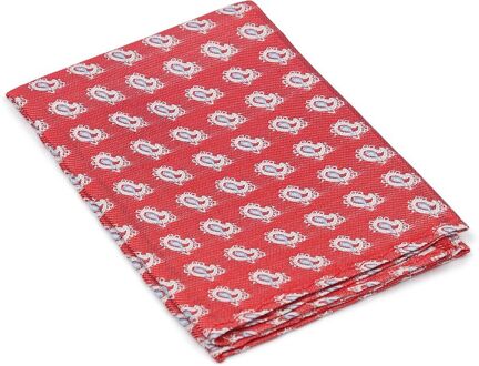 Zijde Pochet Rood Print