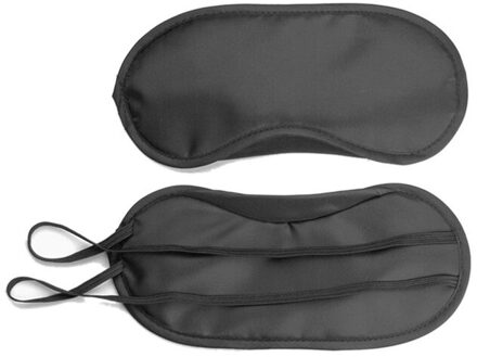 Zijde Slaap Oogmasker Gewatteerde Shade Eye Cover Patch Slaapmasker Eyemask Blinddoeken Reizen Ontspannen Rest Vrouwen Mannen 1stk zwart