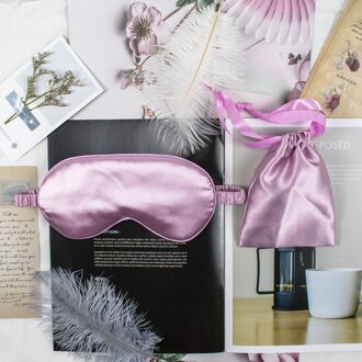 Zijde Slapen Oogmasker Double-Side Shading Slaapmasker Slapen Eye Mask Cover Ooglap Blinddoeken Slaapmasker Gezondheid Slaap Shield Taro paars