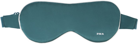 Zijde Verwarmde Oogmasker Voor Droge Ogen Warm Kompres Voor Ogen 100% Zijde Slaap Oogmasker Verstelbare Temp Usb-poort groen