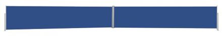 Zijdelings zijscherm - 140x0-1200 cm - UV- waterbestendig - Blauw en grijs
