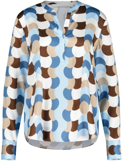 Zijden blouse met abstract patroon Herzen's Angelegenheit , Multicolor , Dames - 2Xl,Xl,L
