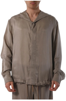 Zijden hoodie met zakken Costumein , Gray , Heren - 2Xl,Xl,L,M