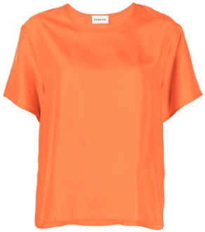 Zijden Oranje T-shirts en Polos P.a.r.o.s.h. , Orange , Dames - L,M,S