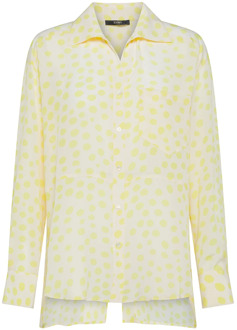 Zijden polkadot blouse wit Seventy , Multicolor , Dames - S,Xs