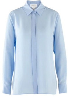 Zijden Sarong Shirt Sportmax , Blue , Dames - L,S