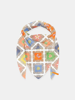 Zijden sjaal cannes oceaan paisley patchwork Veelkleurig - One size