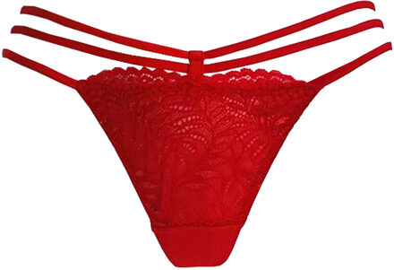 Zijden String Dames - Rood (H4019) - 42