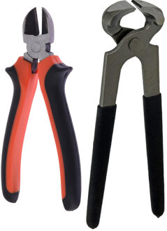 Zijkniptang 15 cm met nijptang 20 cm klusbenodigdheden - Klusbenodigdheden - Gereedschap - Tangen set