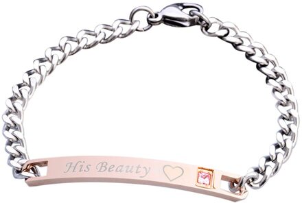 Zijn Schoonheid Haar Armbanden Beest Liefhebbers Hand Ketting Armband Studenten Eenvoudige Armband Mujer Pulseras Voor Vrouwen Sieraden