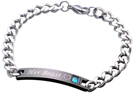 Zijn Schoonheid Haar Armbanden Beest Liefhebbers Hand Ketting Armband Studenten Eenvoudige Armband Mujer Pulseras Voor Vrouwen Sieraden