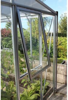 Zijraam H Aphrodite/athena Geanodiseerd Aluminium En Kristalhelder Gehard Veiligheidsglas 87,6x55,4cm