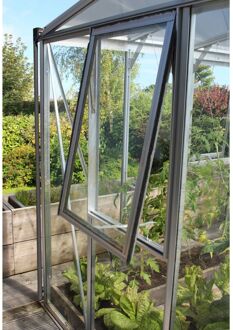 Zijraam Z Geanodiseerd Aluminium En Kristalhelder Veiligheidsglas 86,2x70,8cm