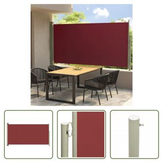 Zijscherm Polyester - 160 x (0-300) cm - Rood